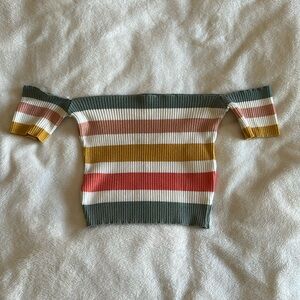 off the shoulder ribbed crop top